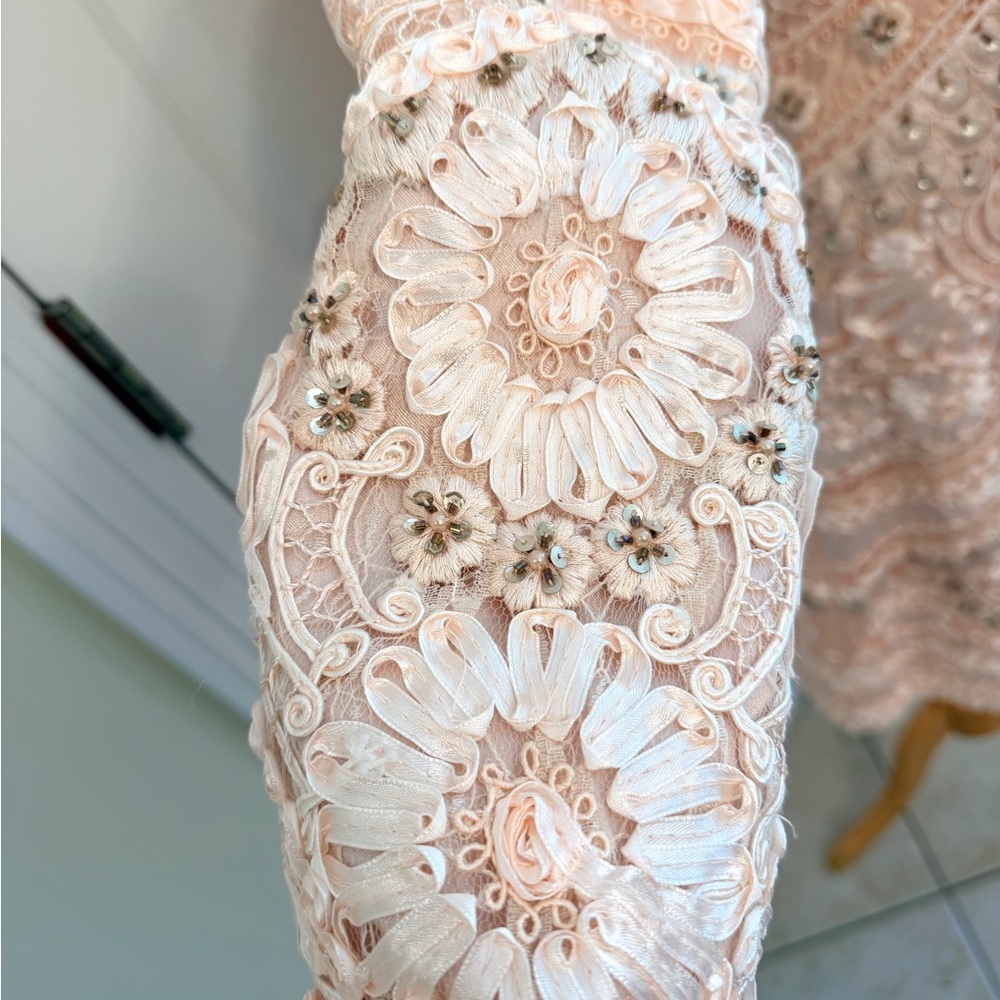 Sue Wong Jacket Nocturne Stunning Coat Rare Find Size 6 Blush Pink NWT - Picture 6 of 16